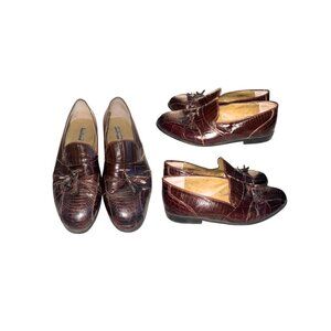 Stacy Adams Genuine Leather Snake Skin Loafers